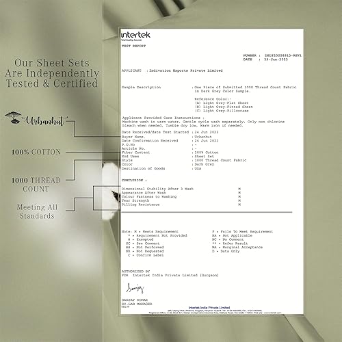 Miniatura 7 de URBANHUT Sábanas de algodón egipcio de 1000 hilos tamaño King, fibra larga, suaves y transpirables, juegos de sábanas de 4 piezas para cama tamaño