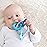 Bumkins Baby Teething Freezer Toy Keys Rings, Soft Flexible Pacifier to Chew, Cool Teether Gum Relief, Babies 3 Months, Freezable Platinum Silicone, Sensory Bracelet with Charms, Blue and Gray