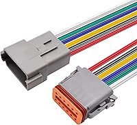 Vista 9 de HiSport - Kit de conectores DT impermeables de 6 pines, conectores de cable macho y hembra de 6 pines para coche, camión, barco, 1 juego de conector