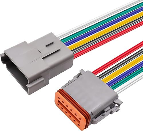 Miniatura 8 de HiSport - Kit de conectores DT impermeables de 6 pines, conectores de cable macho y hembra de 6 pines para coche, camión, barco, 1 juego de conector