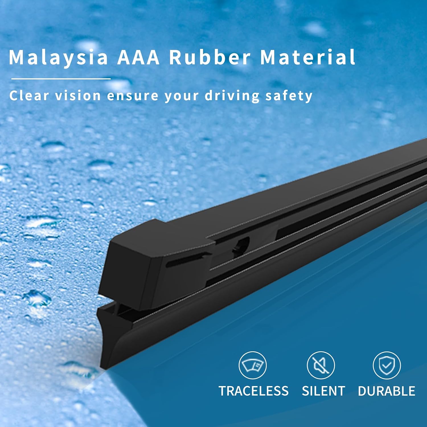 ASLAM Wiper Blade Refills 8.5mm for 28" Hybrid Windshield Wipers(Set of 2)