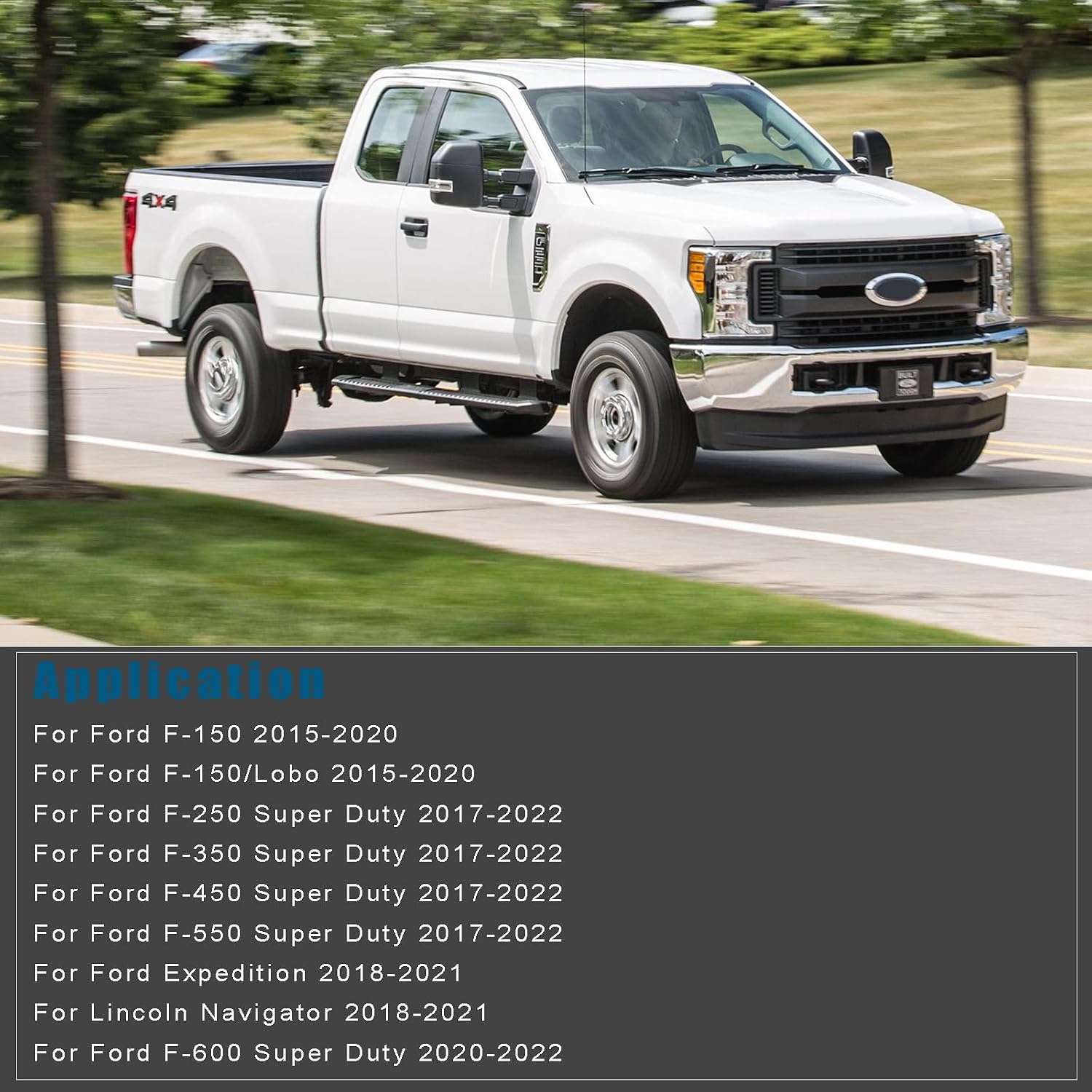 Windshield Wiper Arm Compatible with Ford F-150 F-250 F-350 F-450 F-550 Super Duty Expedition 2015-2022, Lincoln Navigator 2018-2021, Front Left and Right, Replace# FL3Z-17527-A, FL3Z-17526-A