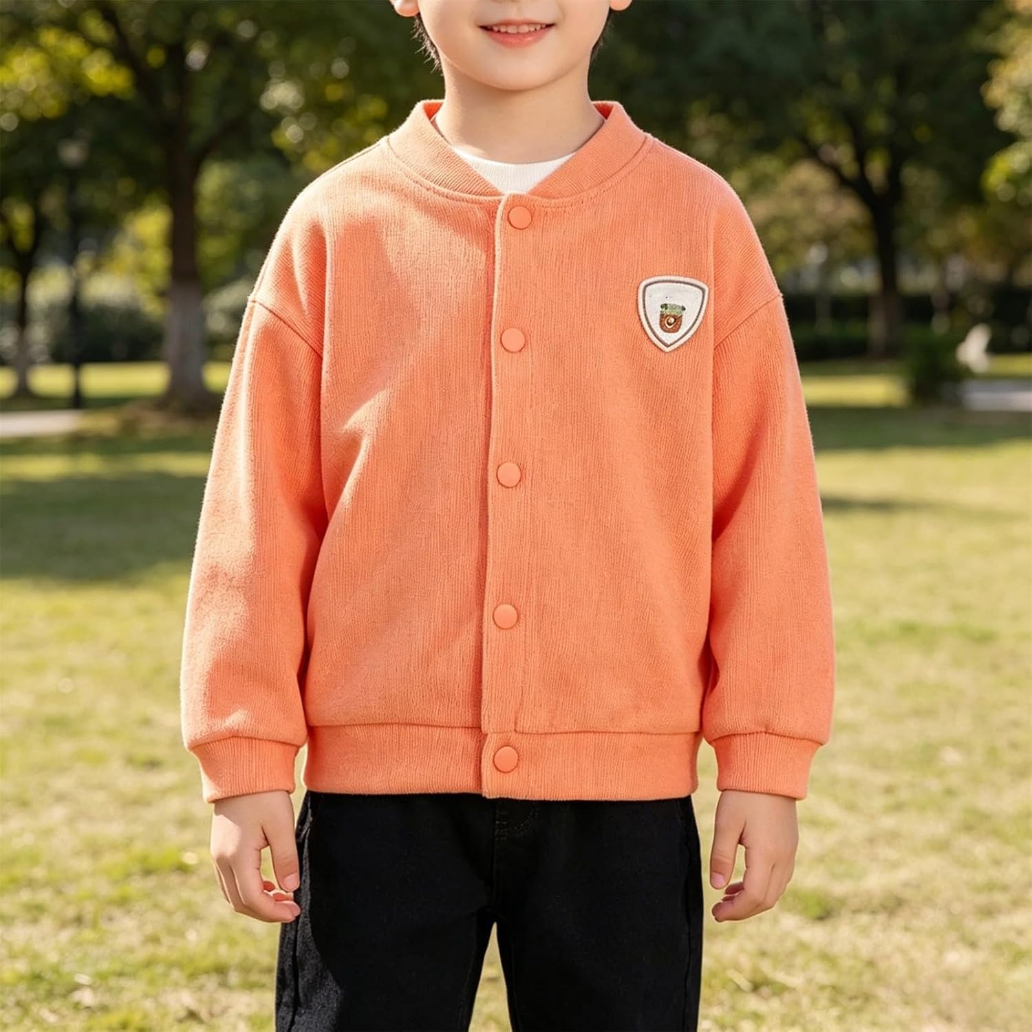 Toddler Girls Cardigan Sweater Button Down Long Sleeve Lightweight Knit Sweaters Crew Neck School Uniform Jacket Trendy