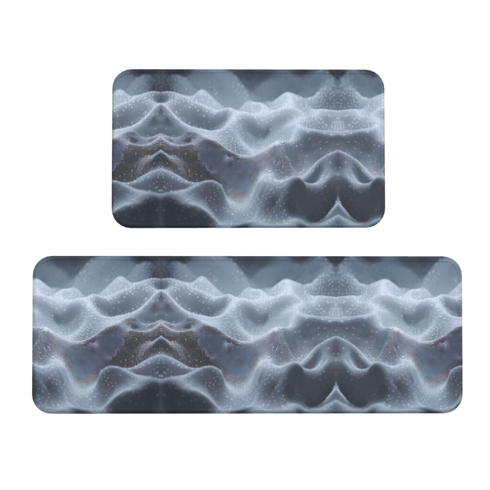 Alfombrillas Art Form Mountains juego de 2 piezas antideslizantes para cocina y lavandería