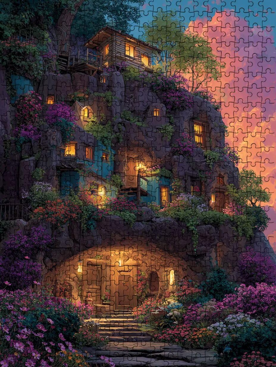 Haus Blumen Puzzle 5000 Teile Erwachsene, Jigsaw Puzzle 5000 Teile, Komplex Herausfordernd Puzzles, Familie Aktivität Spiele, Impossible Klassische Puzzles, für Wanddekoration und Geschenke FNKL2-300