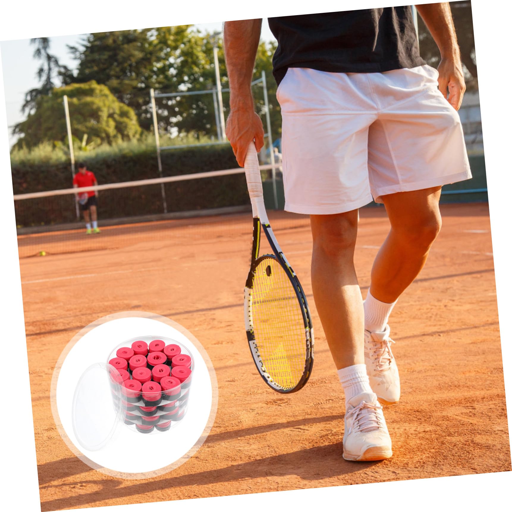 BESPORTBLE Colla per Racchette da Badminton Nastro per Impugnatura da Tennis overgrip per Racchette da Badminton bandalette Racchetta Paddle Nastri per Racchette Multifunzione Rosso