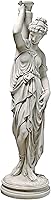Design Toscano Dione Divine Greek Water Woman Garden Statue, 38" Tall Large Indoor/Outdoor Antique Stone Resin