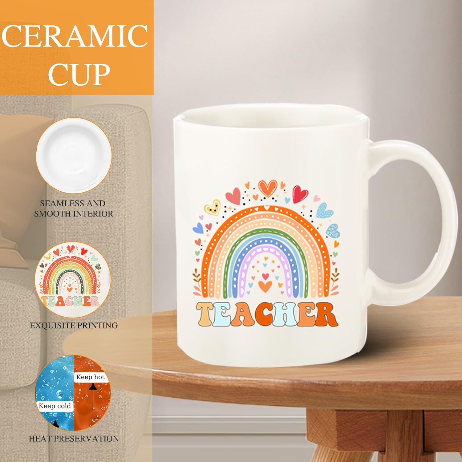 Funny Christmas Gifts for Teacher, Canvas Tote Bag Gifts for Women Thank You Birthday Present for teachers - Image 3