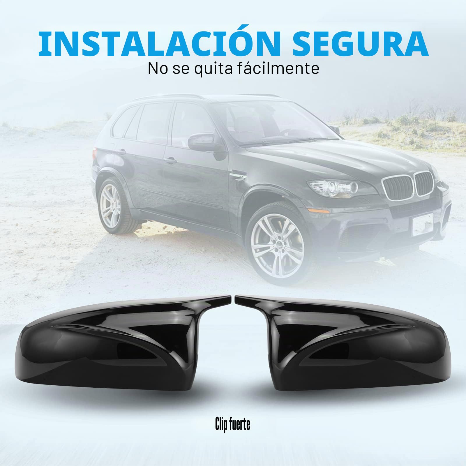 Carcasas Espejos Retrovisores para BMW X5 X6 E70 E71 2008-2012,Coche Cubierta Espejo Retrovisor Lateral Tapa Piezas Exteriores