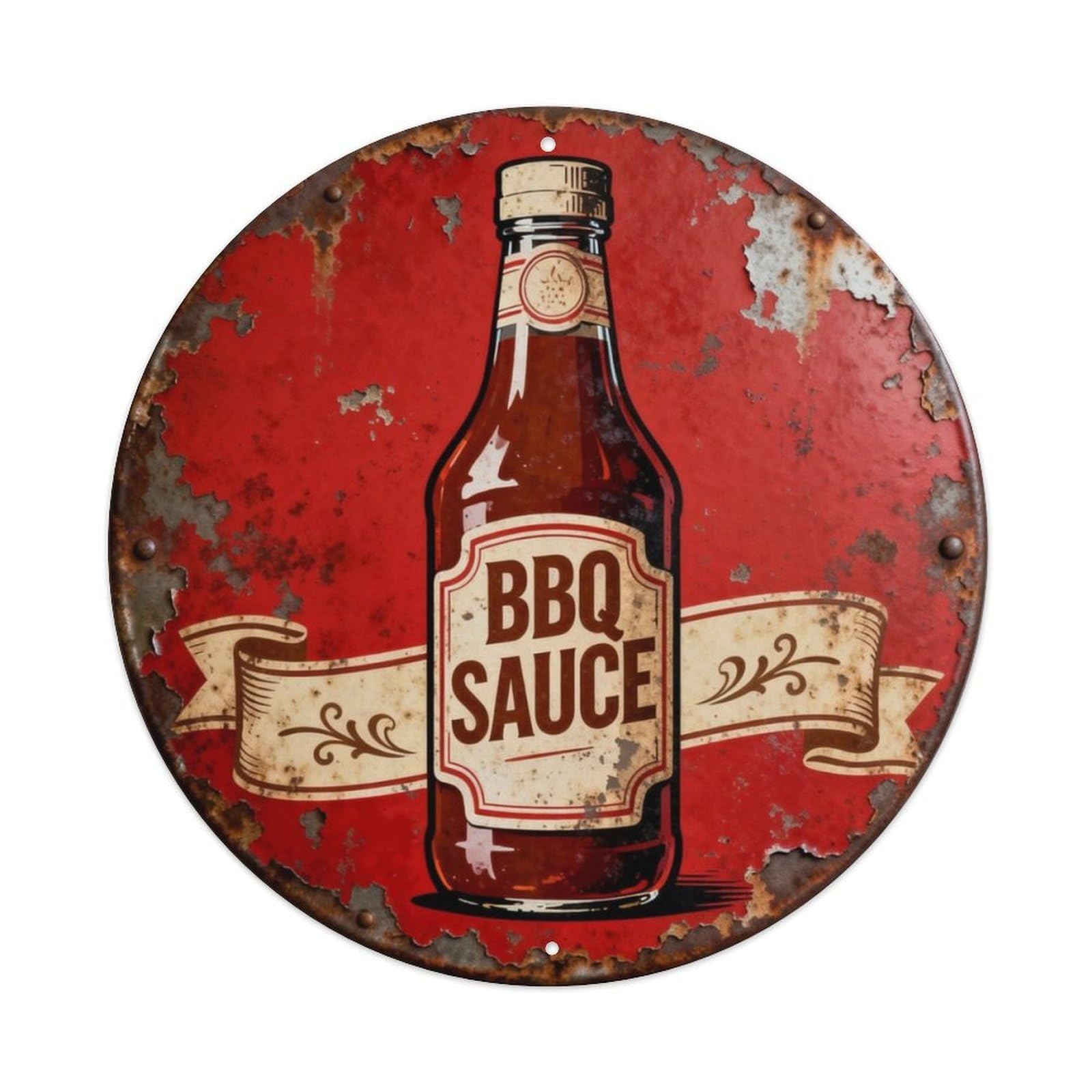 Bbq Sauce Metal Tin Sign Plaque