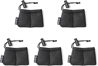 KBEAR BP04イヤホンケースポーチ イヤホンポーチ 収納ポーチ イヤホン独立収納ポ一チ 交換可能ケーブルイヤホン ワイヤレスイヤホン 用イヤホンメッシュポーチ メッシュ キズ ミニポーチ ケース 防止 防塵 軽量 傷防止 コンパクト ストリングバッグ KZ Castor、ZS12 Pro X、Taurus、CCZ MC02、BC01 ProなどのHiFiイヤホンに対応(ブラック ・5個)