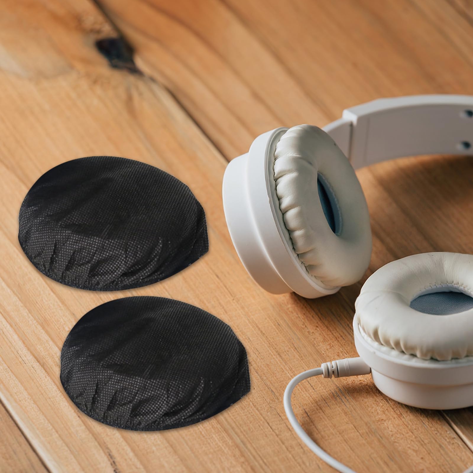 jojofuny 300 pezzi di copriauricolari in tessuto non tessuto per cuffie - Protezioni auricolari di ricambio per cuffie aeronautiche, palestra, allenamento, corse, giochi, caccia