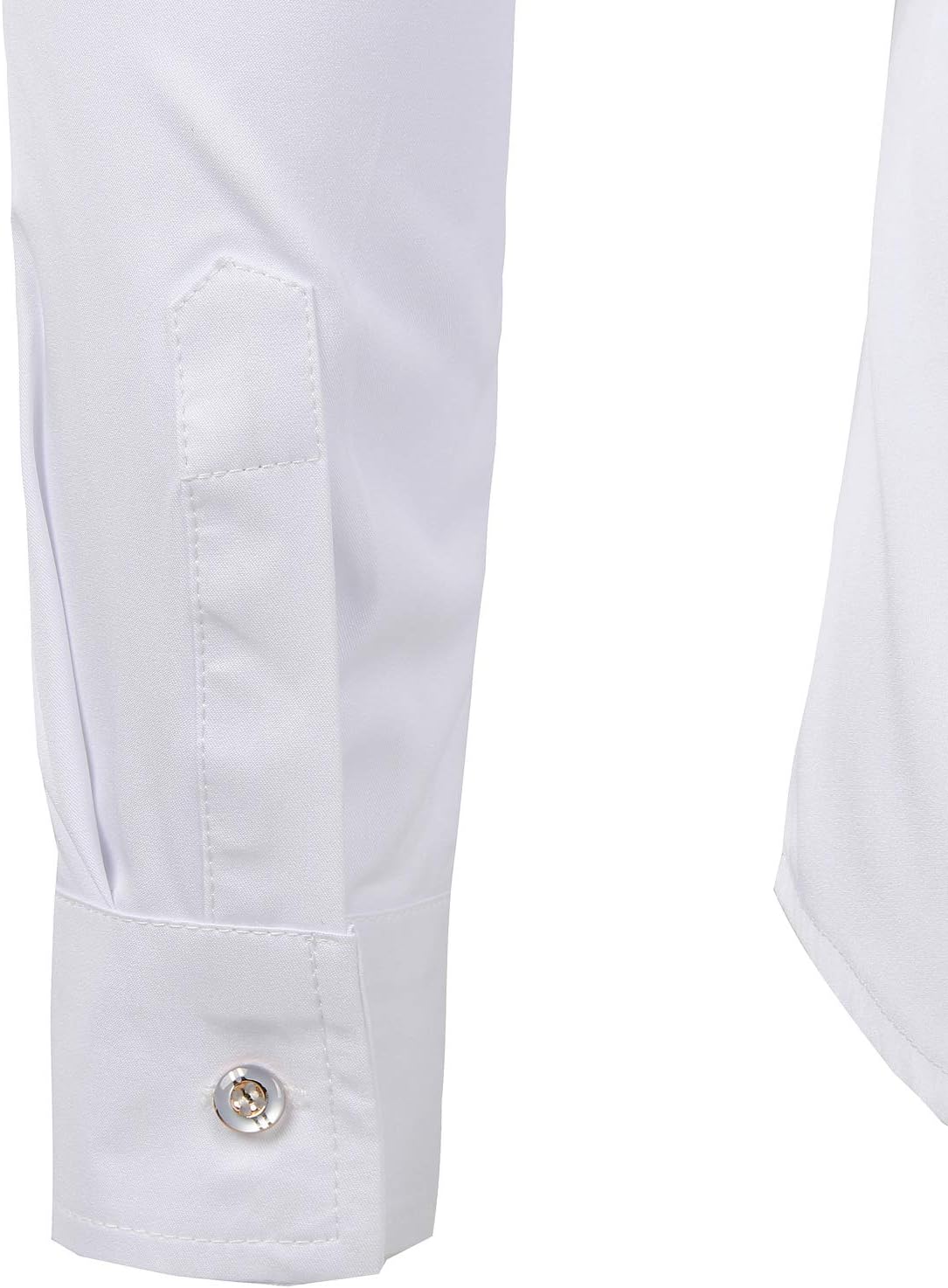 ZEROYAA Mens Hipster Gold Embroidery Mandarin Collar Slim Fit Long Sleeve Casual Dress Shirts - Image 6