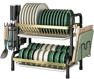 Dish Drying Rack with Drainboard, 2 or Dish Racks for Kitchen