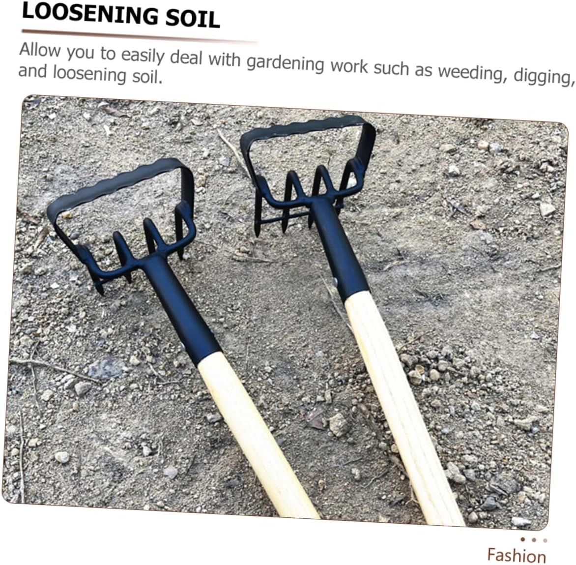 BESPORTBLE Garden Rake for Gardening Small Grip Rake High Tool for Efficient Soil Loosening and Leaf Gathering Garden Beds