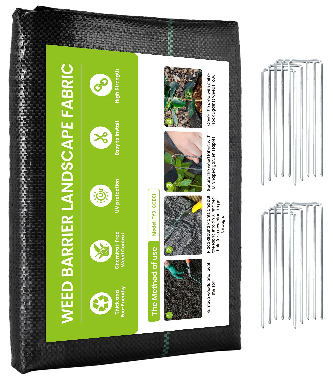 LAVEVE Unkrautschutzgewebe 90g/m² – 1,2x120 M, Gewebtes Polypropylen