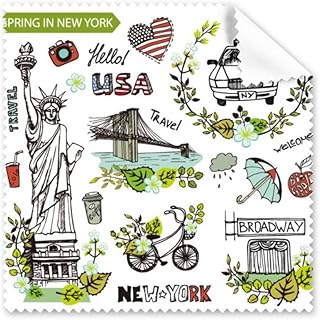 Spring Liberty New York America Graffiti Cleaning Cloth Phone Screen Glasses Cleaner 5pcs