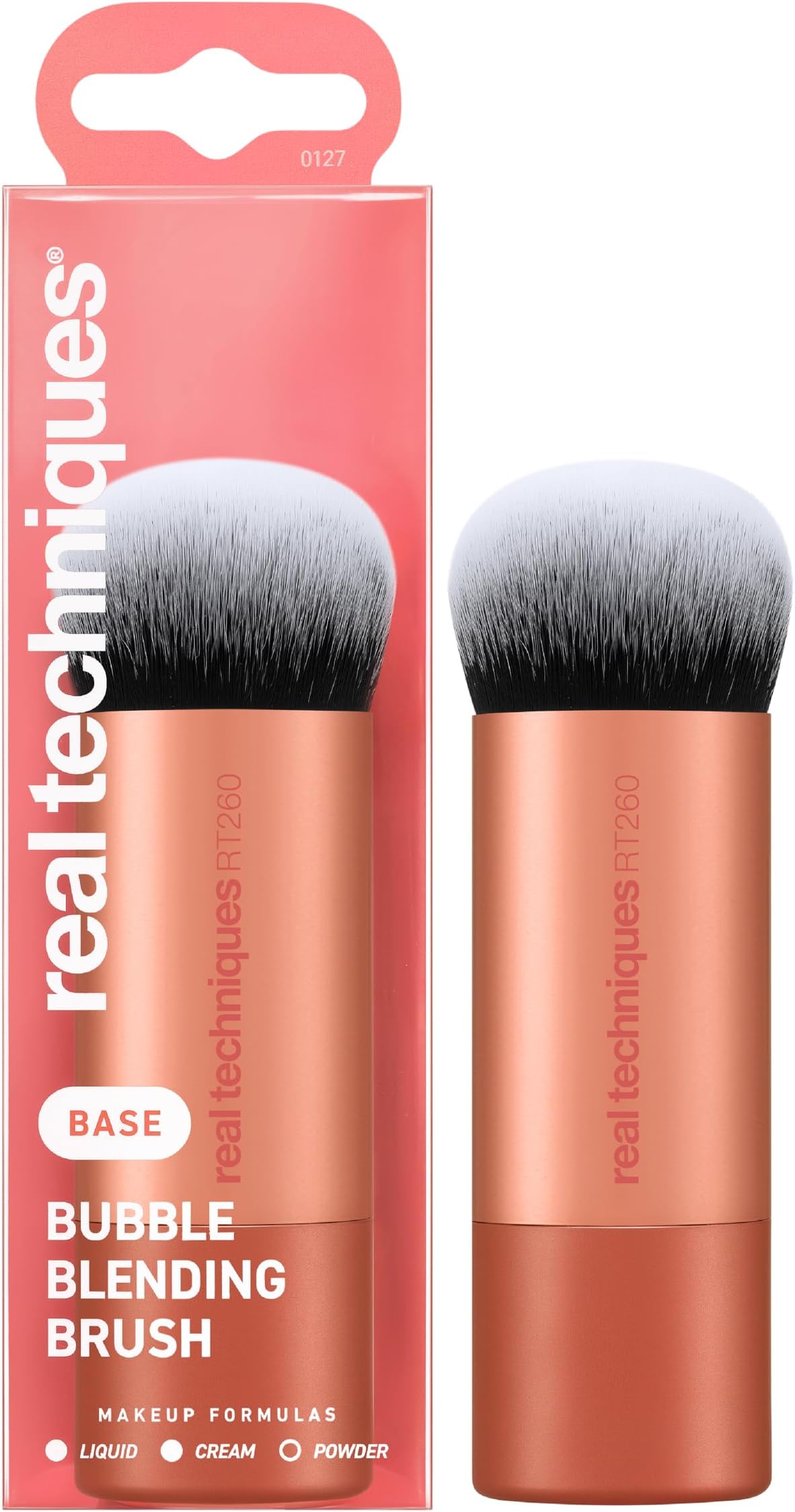 Bubble Blending Makeup Brush, Multipurpose Face Tool for liquid, cream, and powder products, with unique bubble head, synthetic bristles, vegan, cruelty-free, 1 count
