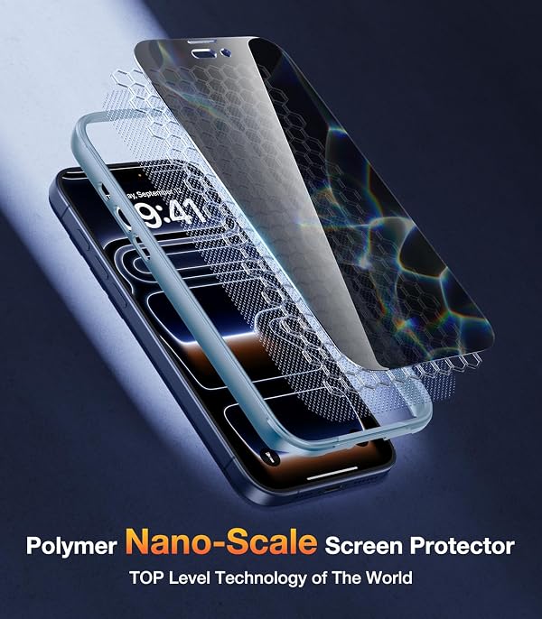 Diaclara Magnetic for iPhone 17 Pro Max Case with Privacy Protector, Blue by Diaclara - Used condition - Image 3