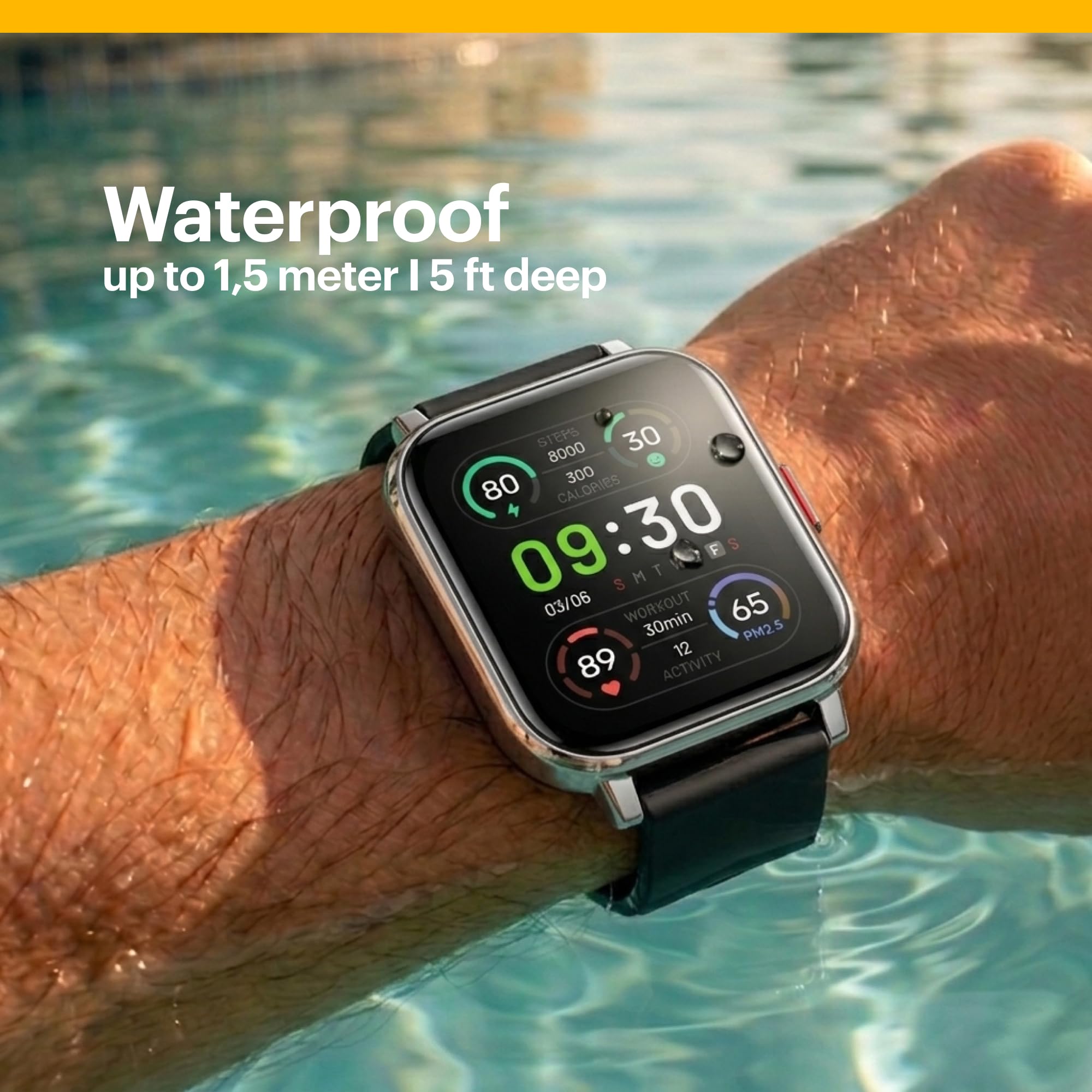 Kodak SW-7204 – Montre Connectée - Écran 33 mm HD - Appels Bluetooth & Assistant Vocal - Fréquence Cardiaque, SpO2, Stress - 32 Modes Sport - GPS - Autonomie 5 Jours - Charge sans Fil - Android & iOS