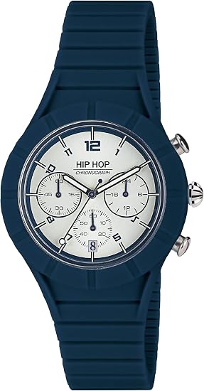 Orologio HIP HOP uomo X MAN quadrante bianco e cinturino in silicone blu,  movimento CHRONO QUARZO : Amazon.it: Moda
