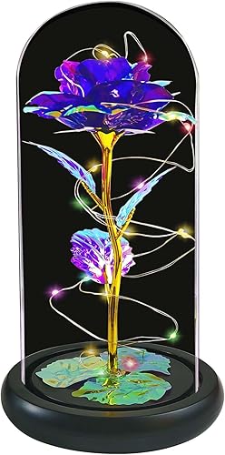 Regalos de rosas para el día de la madre, regalos de cumpleaños para mujeres, regalos de flores para ella, para ella, para siempre, en cúpula de