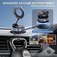 Vista 2 de Car Phone Holder, Magnetic Phone Holder for Car，360° Adjustable Magnetic Cell Phone Holder, Pocket Size Foldable, for Car/Gym/Mirror/Smooth Surface