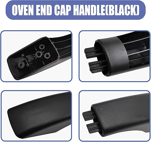 Miniatura 2 de WB07X10034 - Juego de 2 tapas de repuesto para manija de horno GE General Electric Stove Oven Door Handle Reemplaza AP3623187, 242863, AH229187,