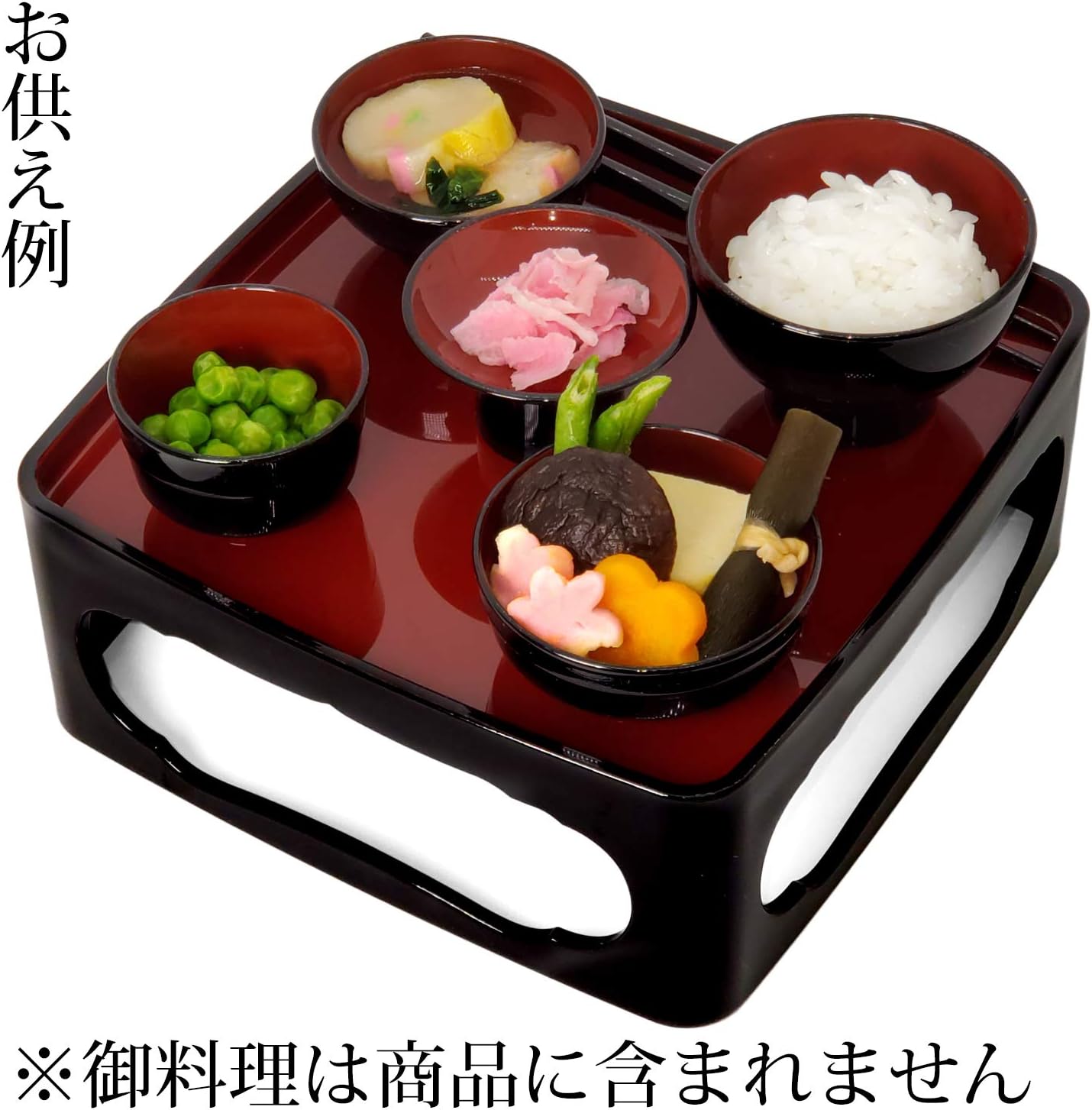 Amazon 漆ぷろだくと 仏膳 6 0寸 黒 内朱 国産 仏具 お盆用品 御膳 お膳 仏膳 仏椀 オンライン通販