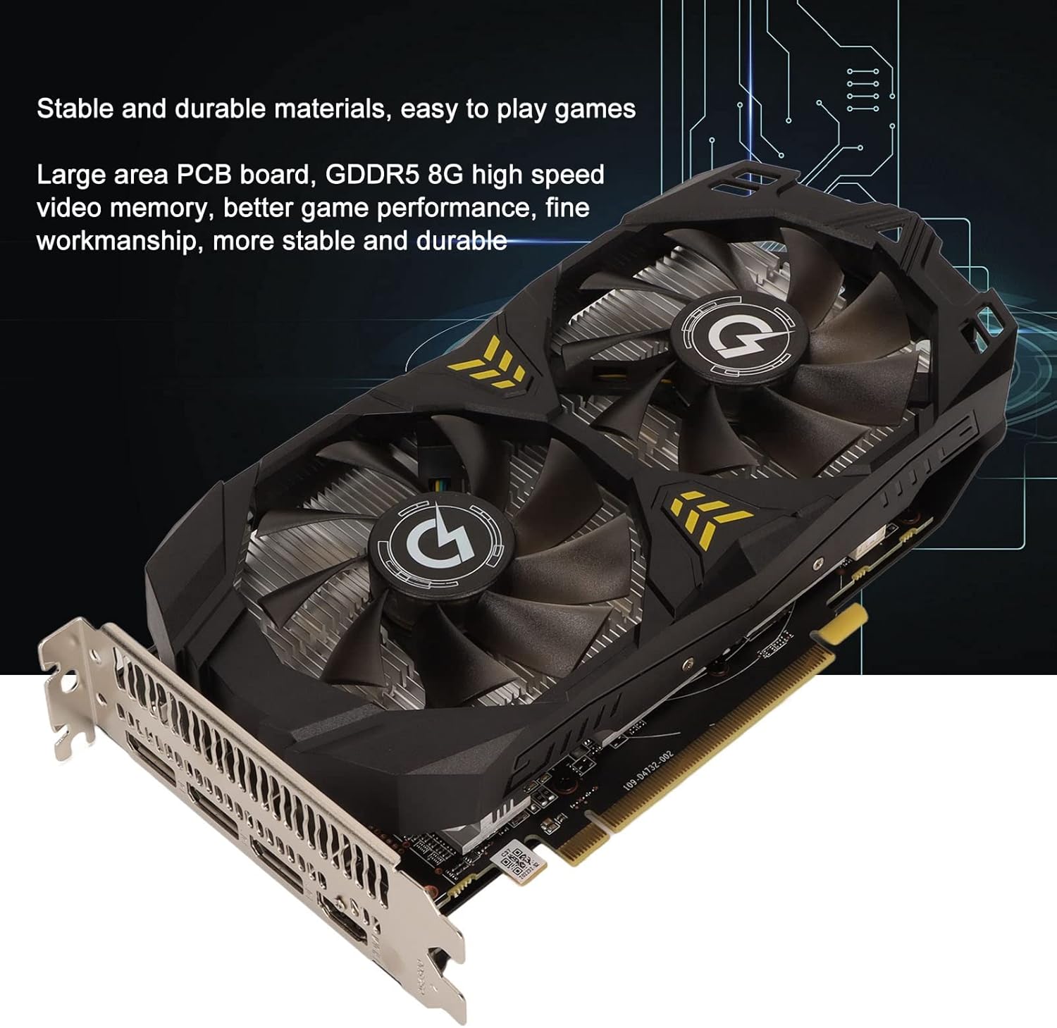 SUNGOOYUE RX 580 Graphic Cards, 8G GDDR5 3DP PCI Express 3.0 with Cooling Fans 1244/7000MHz 256bit PC Gaming Radeon Video Card for Computer