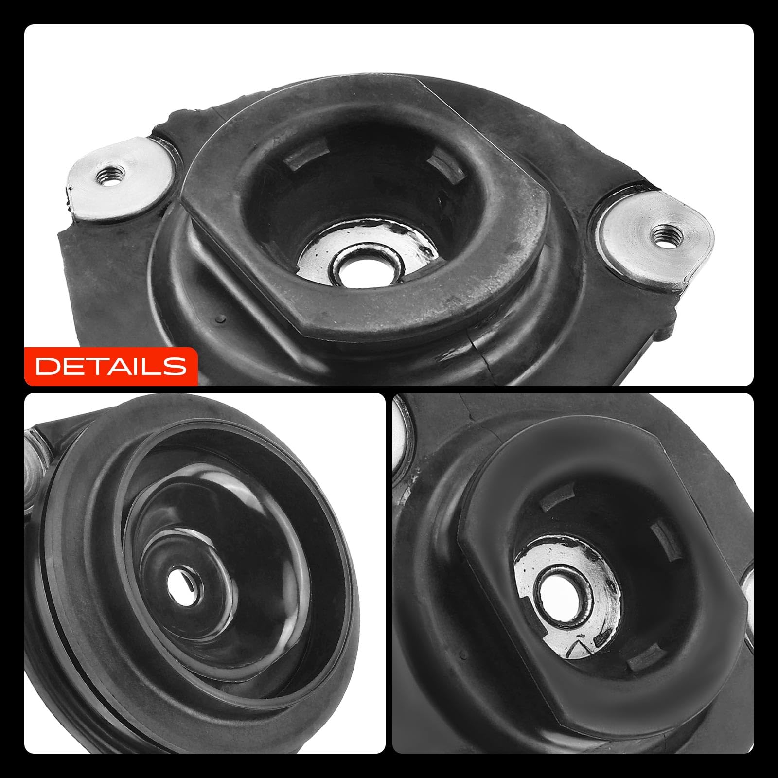 Frankberg Cojinete de domo Cojinete de soporte de amortiguador Izquierda delantera Compatible con Juke F15 Pulsar Compacto C13 Leaf ZE1 Leaf ZE0 Replace# 543251KA0A,543211KA0B