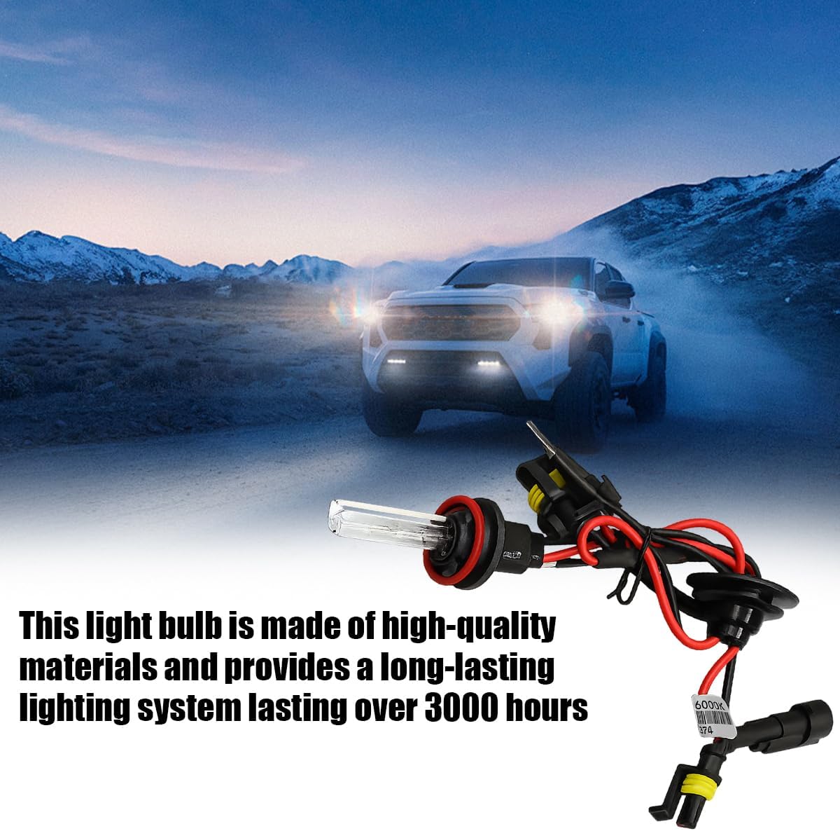2PCS 9005 HID Car Xenon Bulbs, 35W 12V 6000K Waterproof Vehicle Headlight, Automotive Front High Low Beam Lamp Replacement Accessories, Universal for SUV Sedan Truck