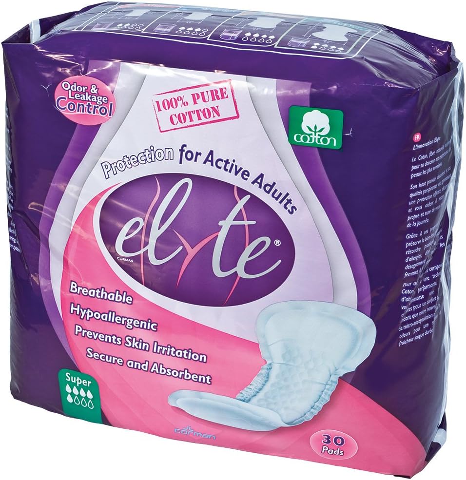 ELYTE Incontinence Pads Super, 30 CT