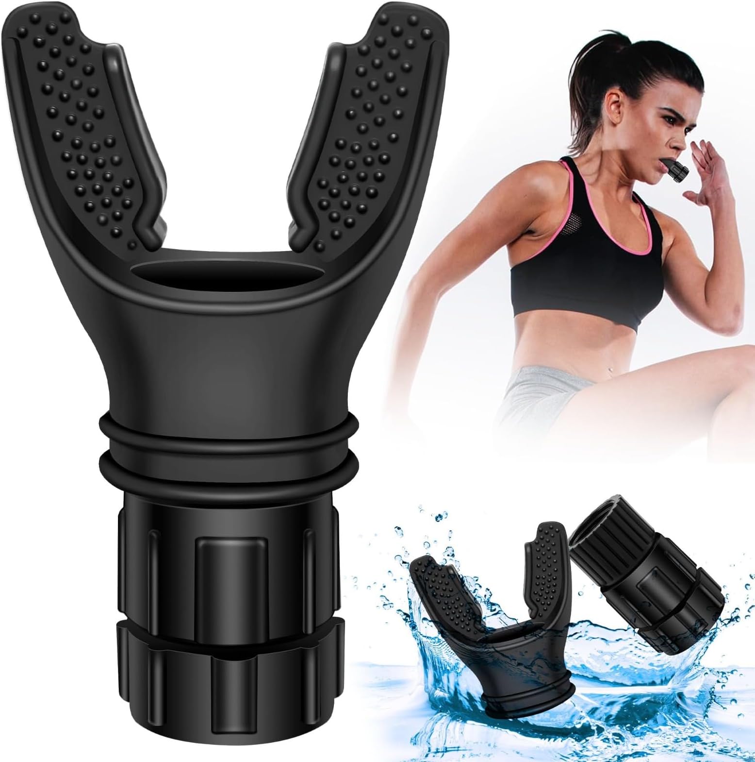 Breathing Trainer, Respiratory Muscle Trainer, Improve Breathing Ability, Lung Breathing Trainer, Breathing Enhancer,Increased Sports Breathing Fitness, Lungs Exercise Equipment