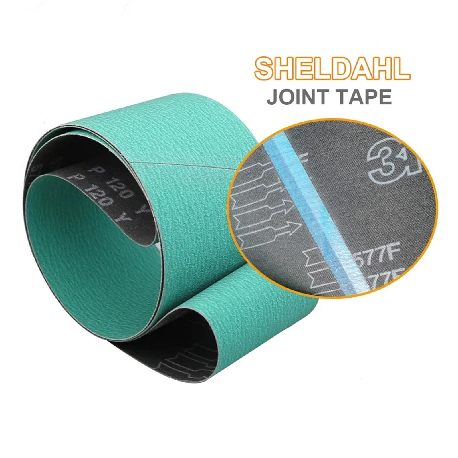 Nastri abrasivi abrasivi in ​​allumina di zirconio da 4 pezzi 2000x75mm for la rettifica di acciaio inossidabile e acciaio ad alta temperatura(P40)