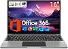 jumper Laptop, 16 Inch FHD IPS 1200p Screen, 5305U Processor, Office 365 1-Year Subscription, 4GB RAM 128GB Storage, Windows 11 Computer with Stereo Speakers, 1TB SSD Slot Expansion, HDMI