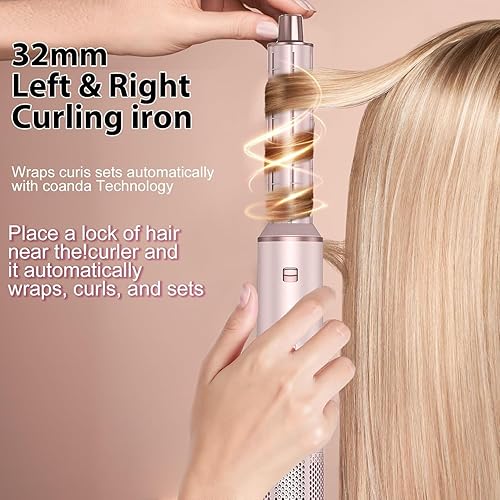 Miniatura 3 de Cepillo para peinar el cabello y secador de aire 5 en 1, secado de aire iónico negativo de baja velocidad, estilizador multicabello, cepillo