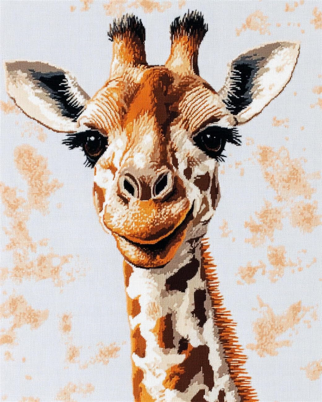 AxiangziK DIY Printed Cross Stitch Kit Cartoon Giraffe 11CT 40x50cm
