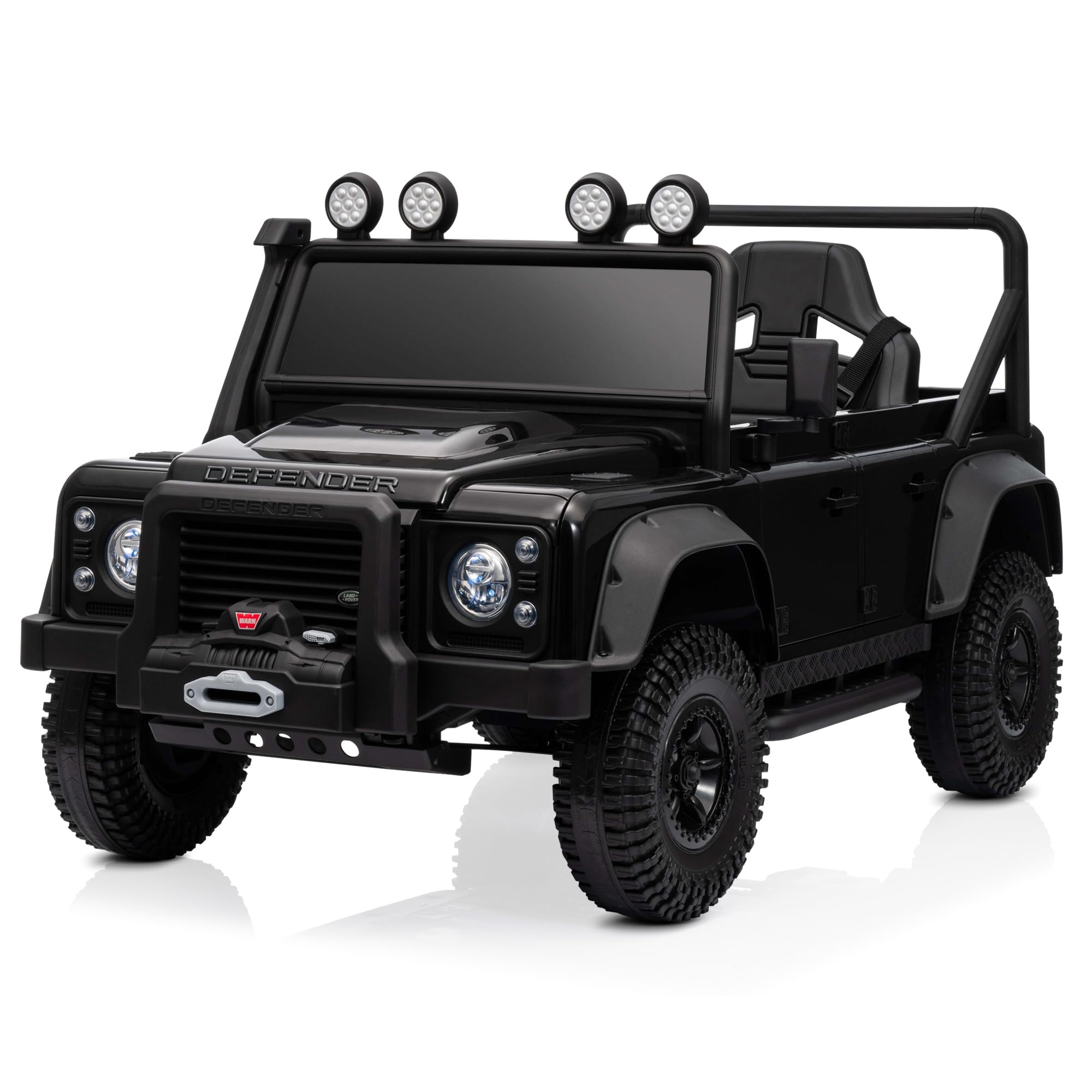 Kidzone Licensed Land Rover Defender 110 SVX 12V Ride On Car for Kids Ages 3–8, Electric SUV Toy with Parent Remote Control, Bluetooth Music, LED
