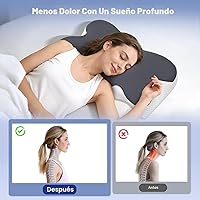 Vista 2 de Almohada cervical cervical para aliviar el dolor, almohada cervical ergonómica para dormir, almohada ortopédica de contorno para dormir de lado