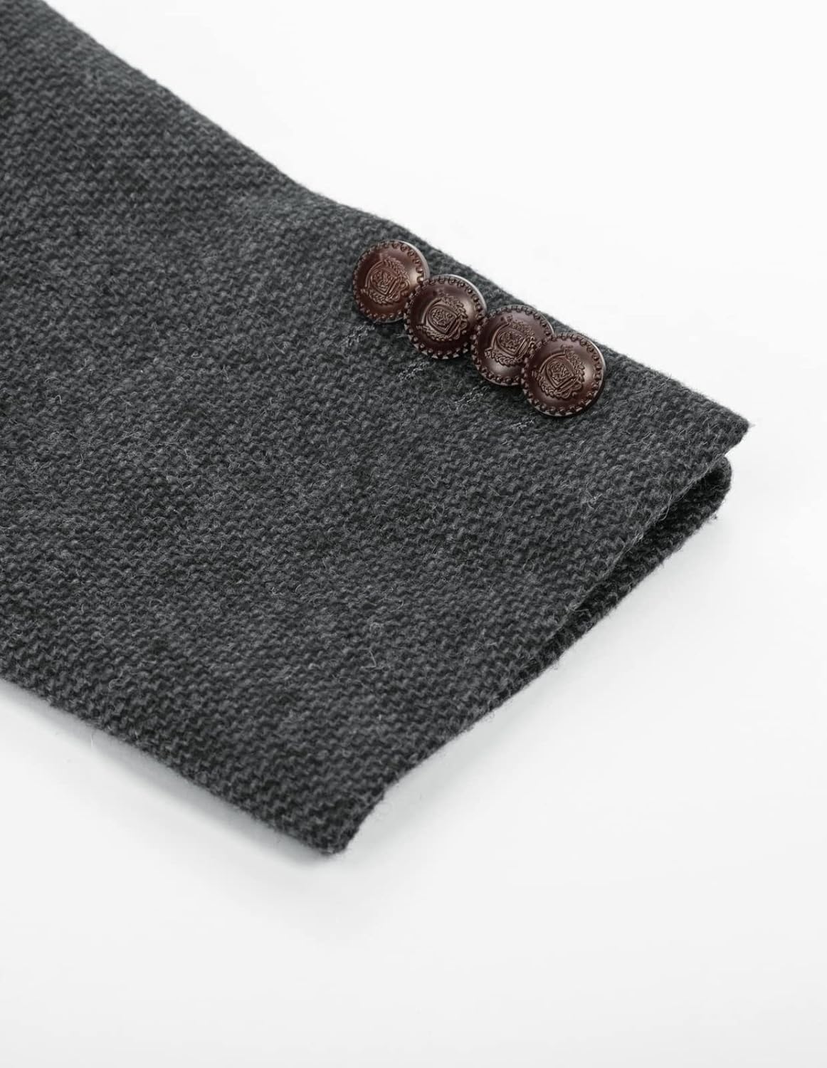 Men's Tweed Jacket Notch Lapel Premium Wool Blend Blazer Sport Coat with Pockets - Image 5