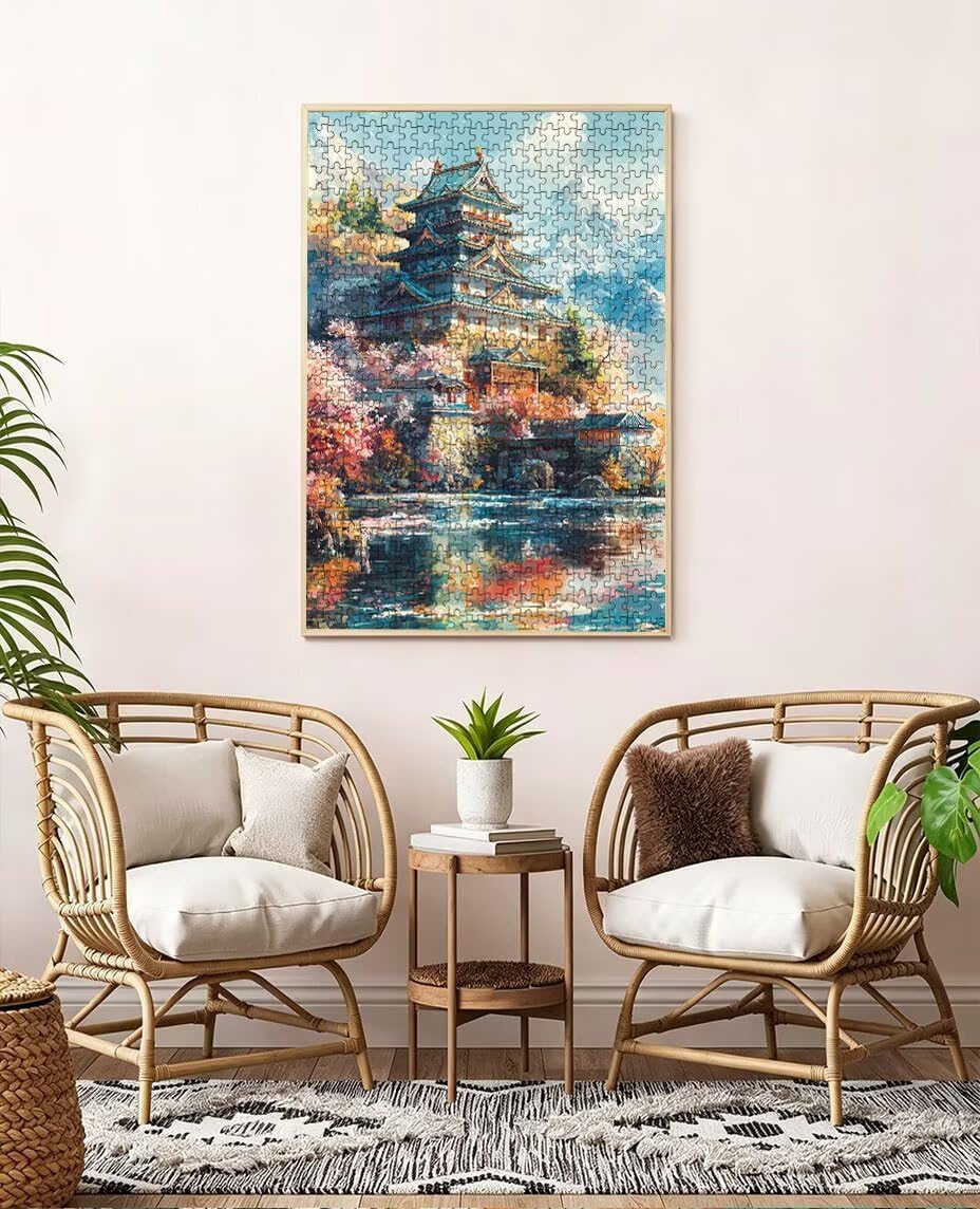 Puzzle 2000 Pezzi Vista Del Tempio 3D Puzzle per Adulti Impegnativo, Educa Puzzles Artistico, Divertente E Stimolante Puzzles Decorativo per La Famiglia, Regalo e Decorazione Pareti BXHZW6-863