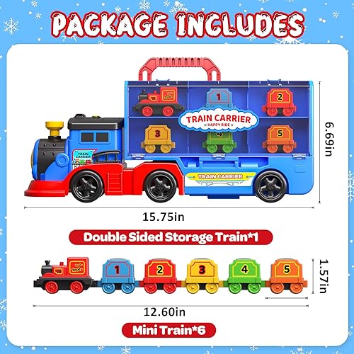 Miniatura 2 de TrainSetTransportTrainwithSoundandLightsBirthdayGiftsforBoysGirls