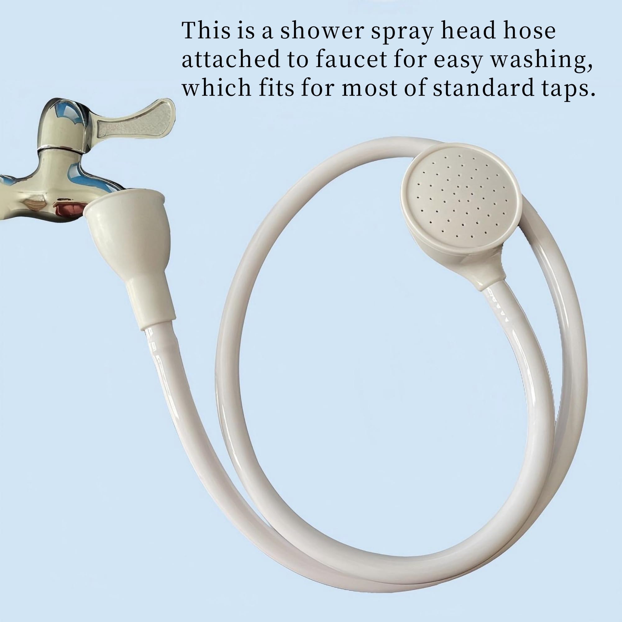Pet Faucet Sprayer – Portable Rubber Shower Hose For Bath Tub Or Sink, Multi-Functional Connector For Dogs & Cats, Single Tap Model