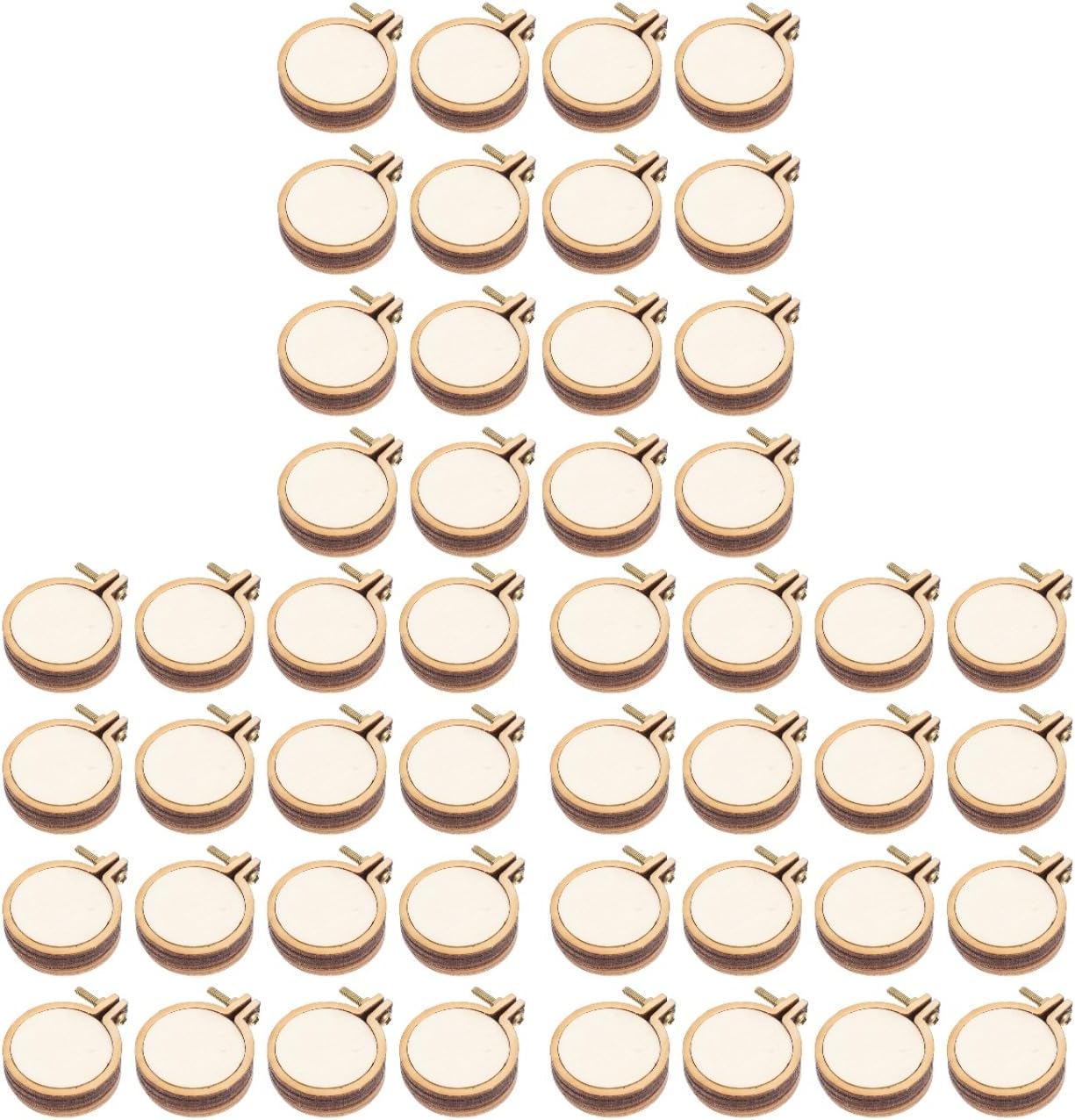 EXCEART Mini Embroidery Pendants 60 Sets DIY Jewelry Making Findings with Hanging Hole Pendant Charms for Necklace Sweater Chain Craft Accessories