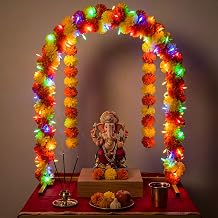 32x23 Ganpati Decoration Mandap Stand Kit with Marigold Garland & Light