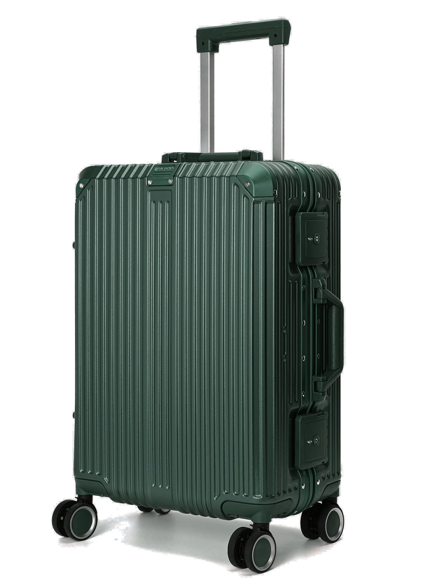 The Voyager German Polycarbonate Travel Luggage Check-in ZIPLESS Suitcase with 8 StealthTech Silent Wheels, Double TSA Locks & Aerospace Grade Wide Trolley (Timber Green, Medium 24" (65CM)-image-45
