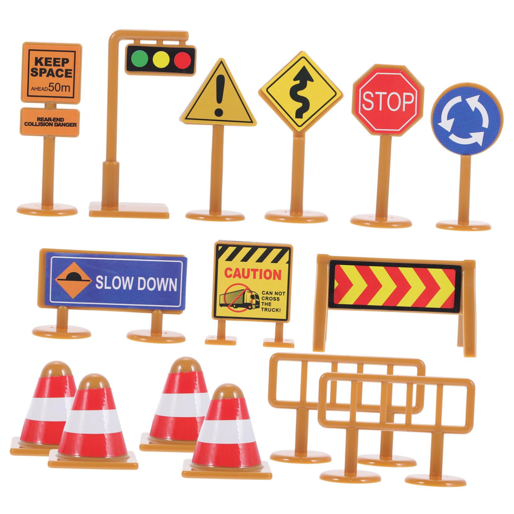 VICASKY Educational Miniature Road Signs Toddler Traffic Sign Play Set Street Road Sign Toys Boys and Girls Games