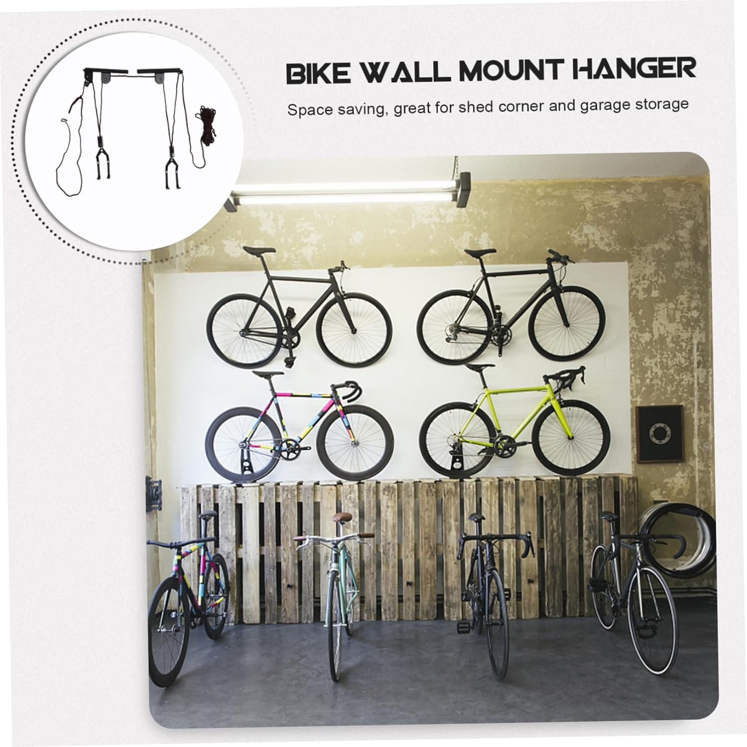 BESPORTBLE Mountain Bike Storage Hooks Bike Wall Stand Wall Mount for Garage Sturdy Steel Construction Random Color