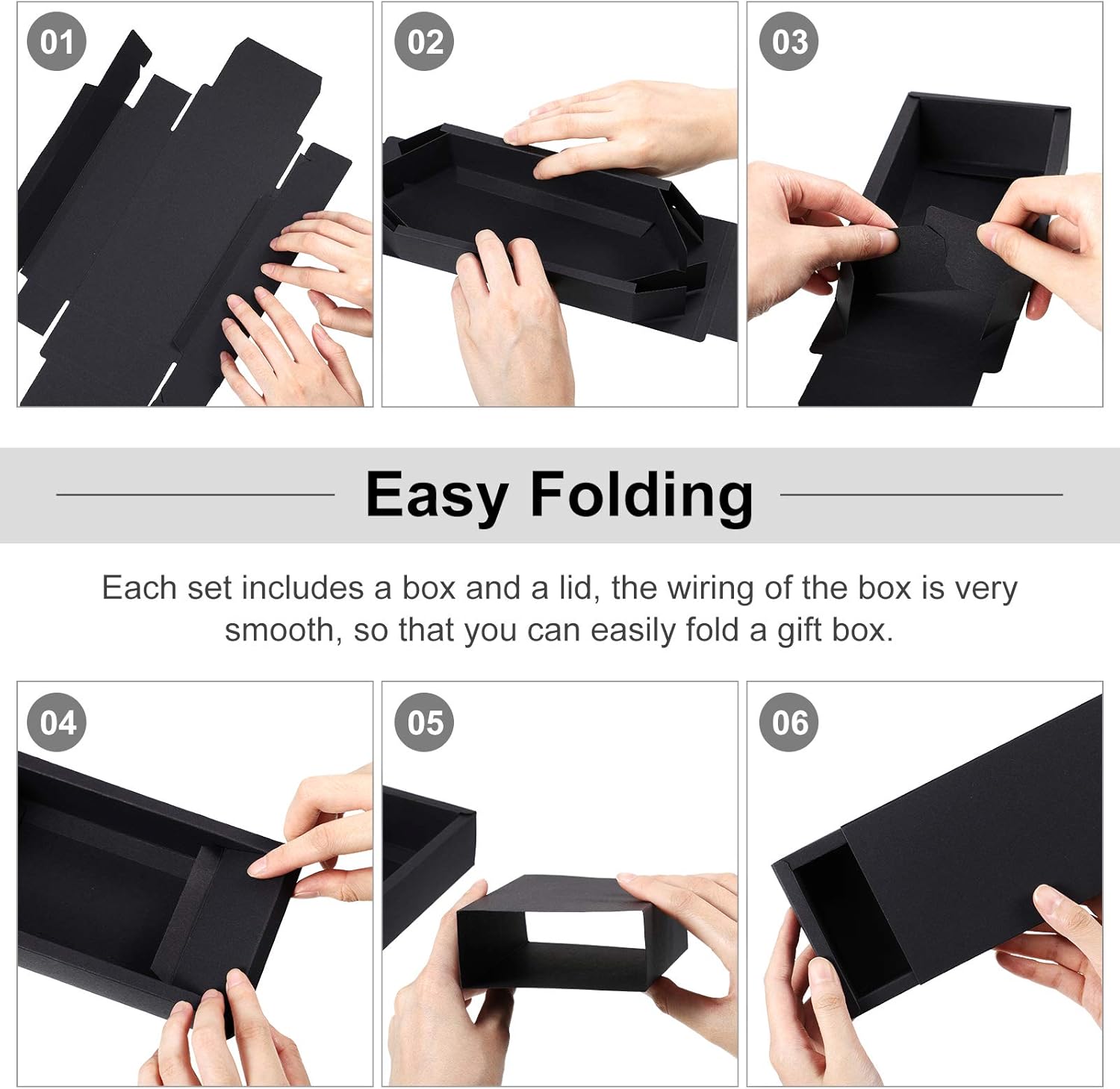 Zonon 30 Pieces Kraft Paper Drawer Box, Mini Crafts Cardboard Gift Boxes for Business and Soap Jewelry Candy Wedding Party Favors Present Packaging Organizer (Black)